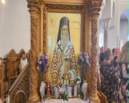 Ὁ Μάνης μὲ ὁμάδα ἐπιστημόνων προσκυνητής στὴ Χρυσολεόντισσα καὶ στὸν Ἅγιο Νεκτάριο στὴν Αἴγινα